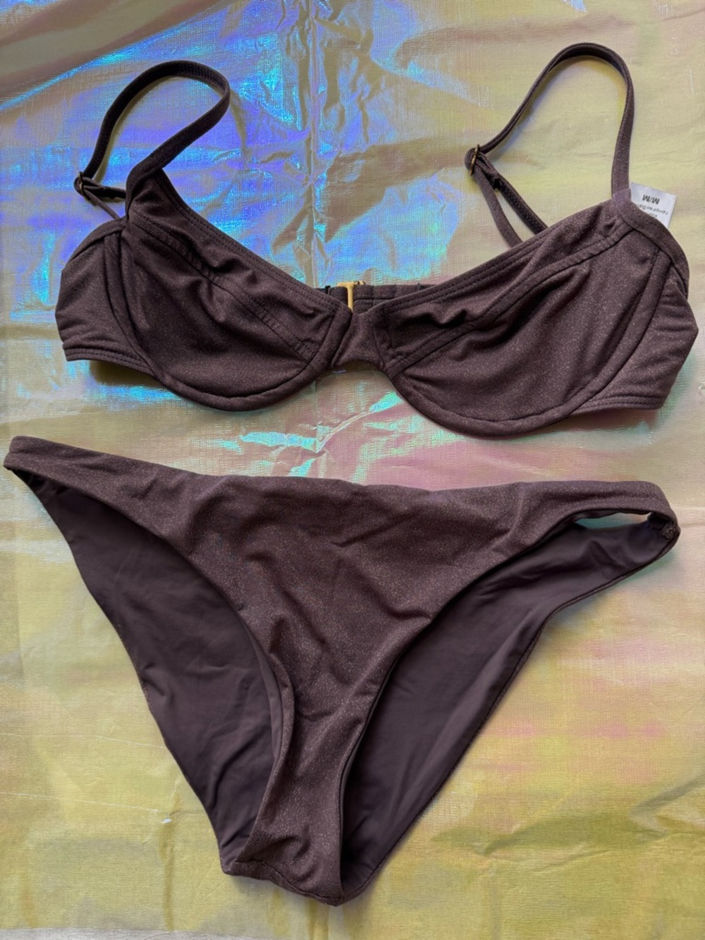 l*space Brown Shimmer Bikini Set